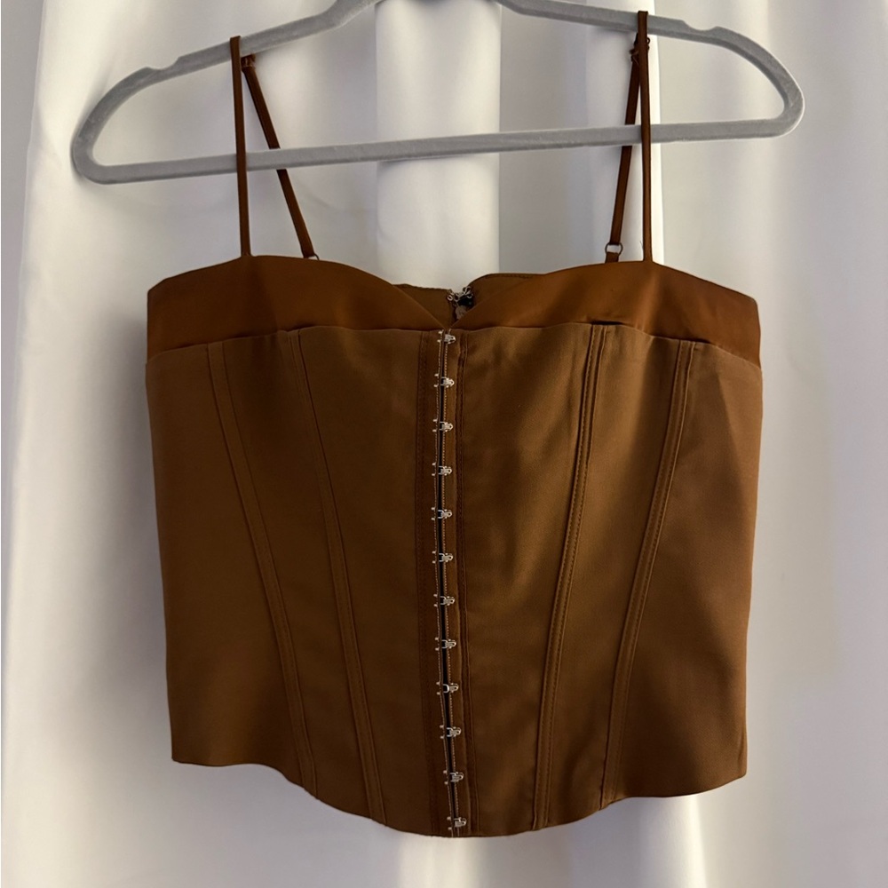 Forever 21 brown clasp corset top